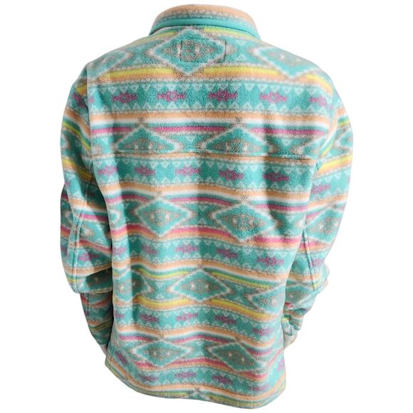 Chubbies Sweatshirt Mens Large Bright 1/4 Zip Pullover Tribal Fleece Commander N - Picture 6 of 9